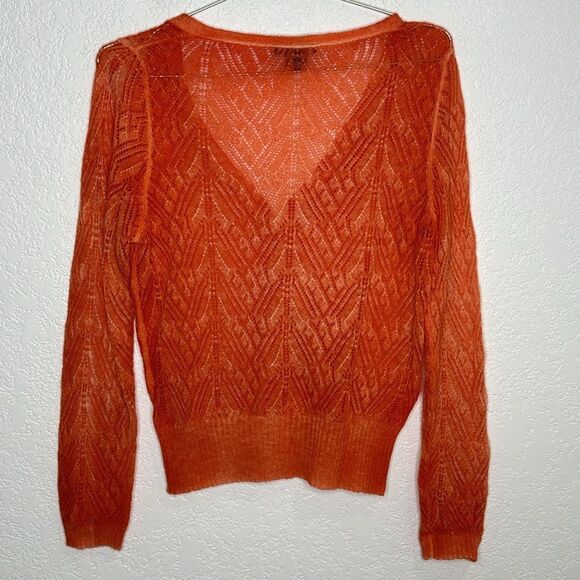 New Avant Toi Silk/Alpaca Wool Orange Cardigan Small - Picture 7 of 14